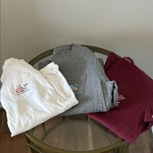 Kids Vineyard Vines Graphic T-Shirts - White, Gray, and Red